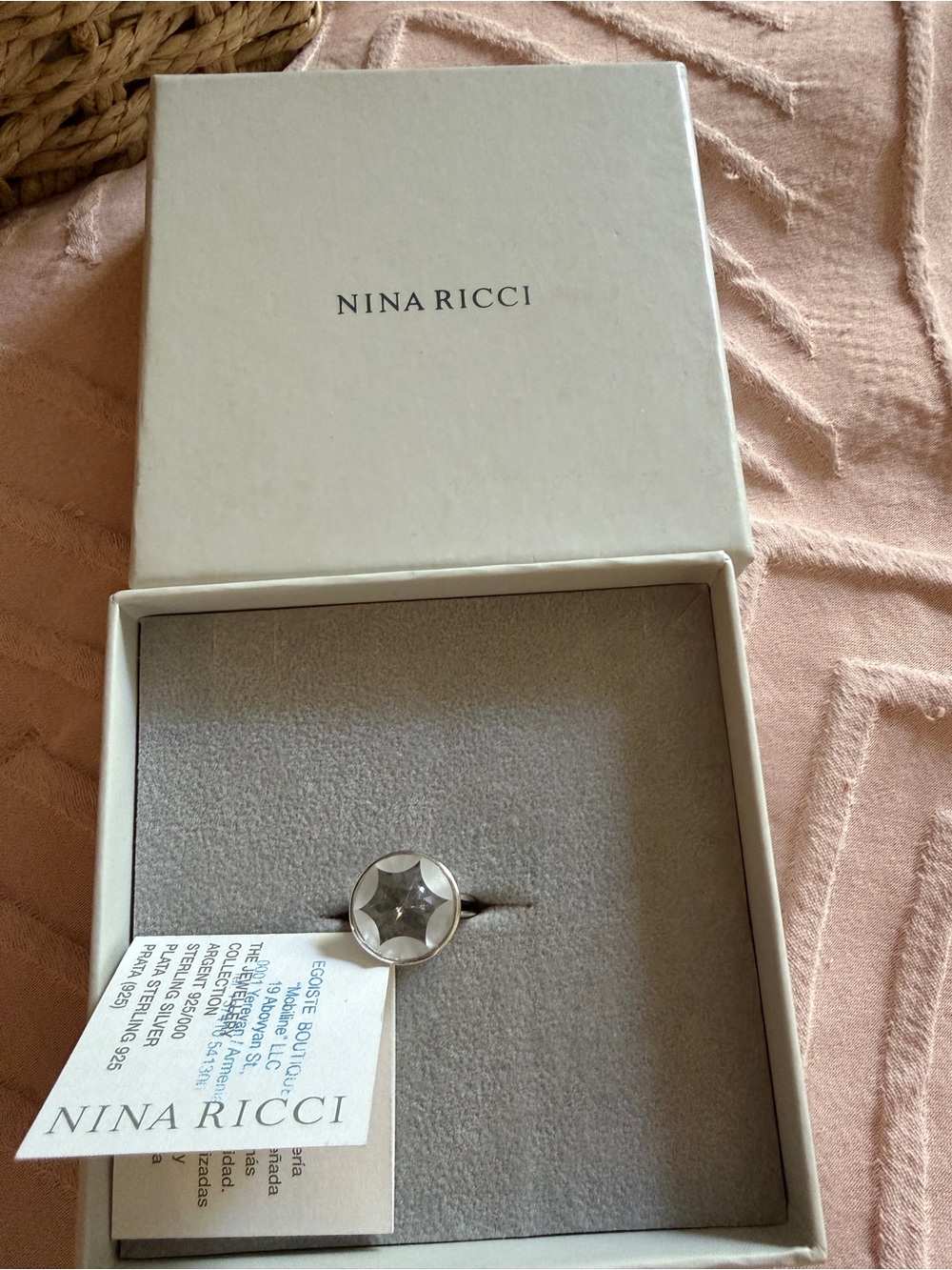 Nina Ricci Silver Star Center Ring